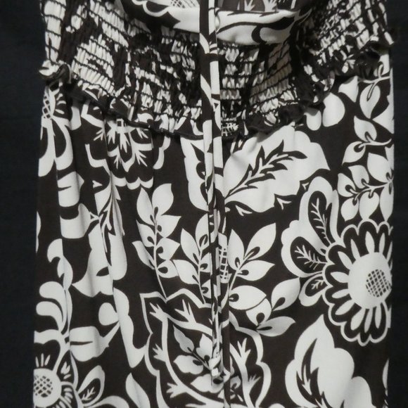 JESSICA | small | Made In Canada | Brown Floral Dress | Tie Back | NWOT - Picture 10 of 11